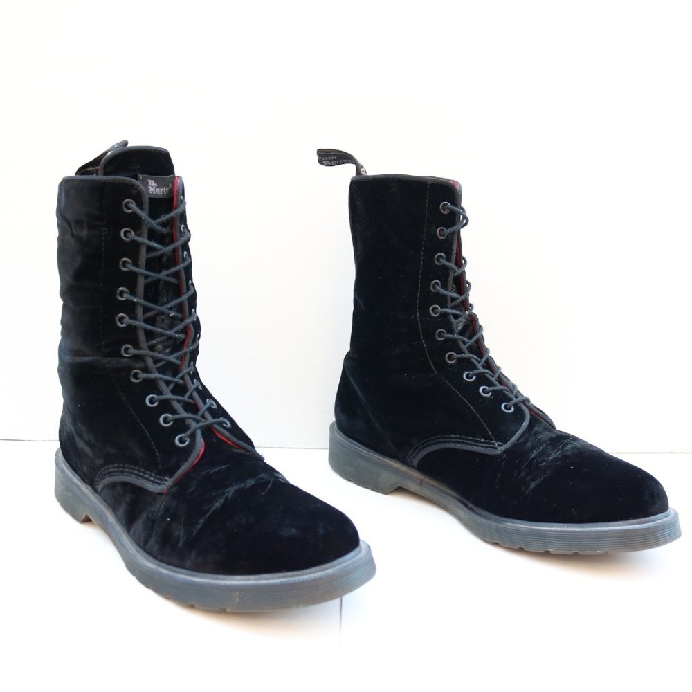 Dr Martens VINCENT Velvet black boots size 13